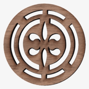 Rosette, Fleur De Lis, Walnut, 1 1/2" Diameter - Walnut #201048