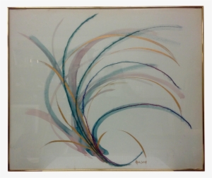 Acrylic Watercolor & String Painting By Nelson On Chairish - Grass #202110