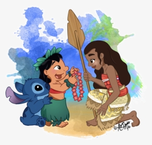 Full Version Of The Piece I Made For The Ohana Gallery - Lilo And Stitch And Moana #202245