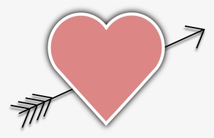 Heart With Arrow Clipart - Love Heart With Arrow #202371