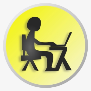 This Free Icons Png Design Of Working With Laptop #202510