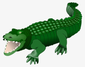 Crocodile Alligator Animal Reptile Green W - Crocodile Clipart Png #202868
