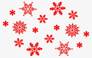 Snowflakes Transparent Red - Red Snowflakes Png #203154