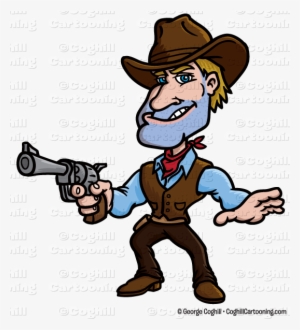 Cartoon Gunslinger Cowboy Clip Art Stock Illustration - Cartoon Cowboy Transparent Background #203547