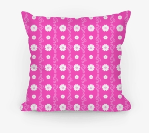 Pink Flowers And Filigree Stripes Pillow - Cushion #203605