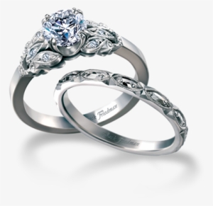 Diamond Engagement Edwardian Butterfly Ring - Engagement Ring #203775