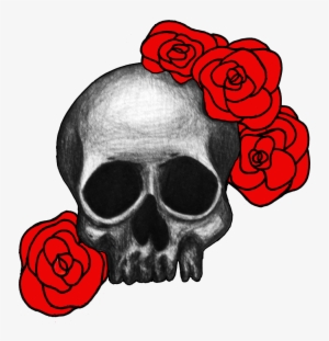 Freeuse Library Drawing At Getdrawings Com Free For - Skull And Roses Png #204004