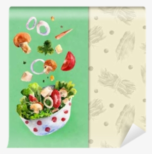 Background With Salad, Menu - Illustration #204342