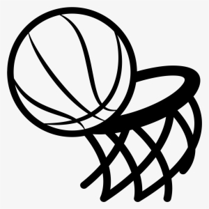 Graphic Freeuse Basketball Hoop Black And White Clipart - Black And White Basketball Hoop Clipart #205444
