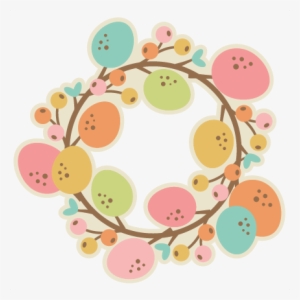 Easter Wreath Svg Cutting File Easter Svg Scrapbook - Easter Wreath Clipart #205752