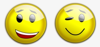 Smiley Glossy Yellow Wink Twinkle Blink Wi - Smiley Png Transparent Background #206151