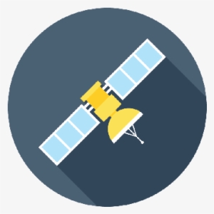 Flat Satellite Icon - Satellite Flat Icon Png #206368