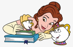 Beast Clipart Reading - Belle Mrs Potts And Chip #206394