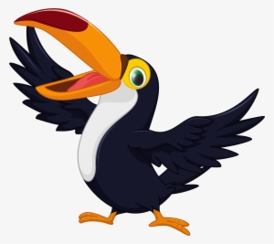 Clip Library B D F Orig Desene Animalute - Toucan Bird Cartoon #207531
