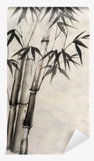 Watercolor Painting Of Bamboo Wall Mural - Emerson And Neo-confucianism: Crossing Paths Over #208261