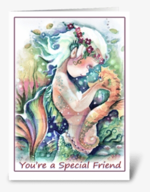 Special Friend Greeting Greeting Card - Baby Mermaid Art #208375