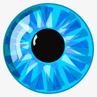 Eyeball Clipart Anime Eye - Cartoon Blue Eye #208790