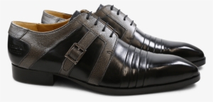 Oxford Shoes Ricky 2 Crust Aztek Black Smoke Buckle - Melvin & Hamilton Laarzen, Zwart, Maat 44 #209897