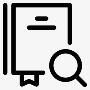 Book And Magnifying Glass Vector - Book With Magnifying Glass Icon #2000684