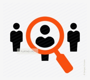 Vector Icon Of People Under Magnifying Glass - Hiring Icon #2000863