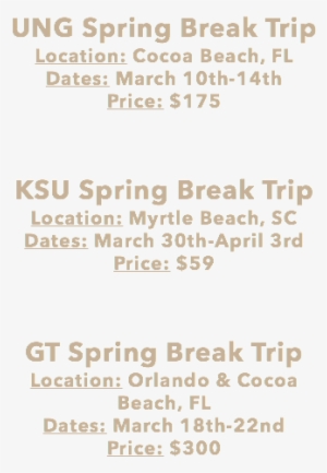 Ung Spring Break Trip Location - Florida #2001220