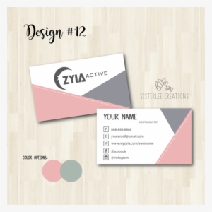 Custom Zyia Active Business Cards - Personalized Relaxed Women's T-shirt, Personalized, #2001744