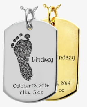 Wholesale Baby Foot-print On Dog Tag Flat Charm In - Dog Tag Necklace With Sons Name #2002315