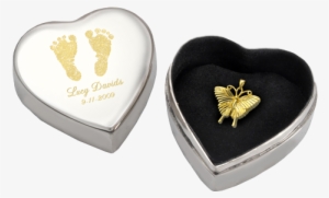 Custom Baby Feet Heart Box - Baby Urn For Ashes Butterfly #2002562