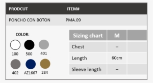 Poncho Con Boton - Collar #2004446