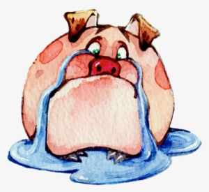 Watercolor Piggies Messages Sticker-8 - Cartoon #2005324