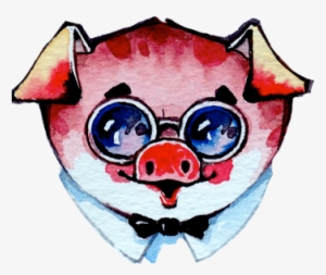 Watercolor Piggies Messages Sticker-6 - Cartoon #2005357