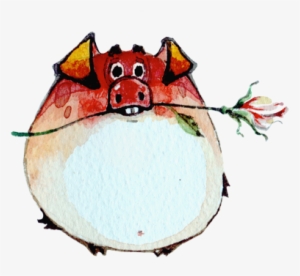 Watercolor Piggies Messages Sticker-7 - Cartoon #2005360