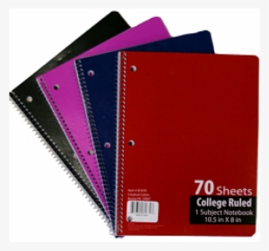 College Ruled Notebooks Set Of 4 - Black - Red - Magenta #2005741