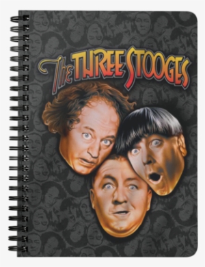 Three Stooges Spiral Notebook - Three Stooges Stooges All Over Canvas Art #2006279
