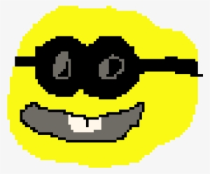 Minnion Emoji Cool Glasses - Pixel Art #2007817