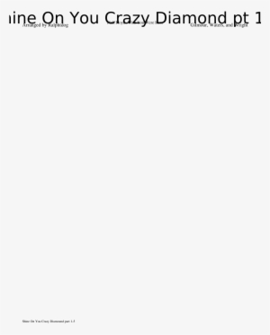 Shine On You Crazy Diamond Pt 1-5 Sheet Music Composed - Black People Good At Basketball Joke #2008657