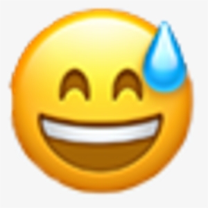 Yellow Emoji Face Blue Sweat Tear Smile Remixit Flouris - Manny Mua Brother Nick #2010008