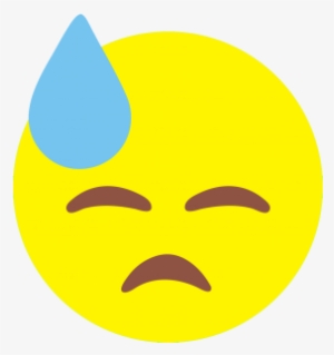 Face With Cold Sweat Emoji Design With Flock - Circle #2010033