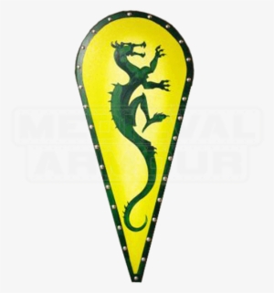 Wooden Green Dragon Kite Shield - Dragon Medieval Shield #2010235
