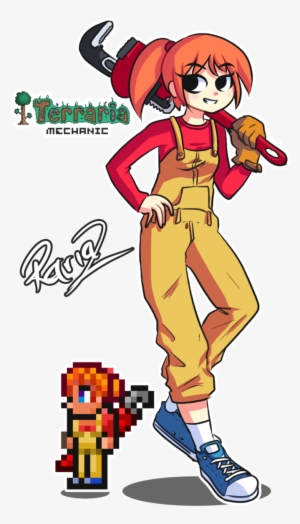 Whoever Is Making These Terraria Girls, You Are Awesome - Terraria Fan Art Mechanic #2012023