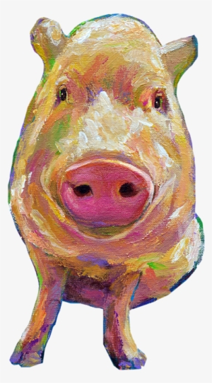 Click And Drag To Re-position The Image, If Desired - Colorful Pig Painting #2012074