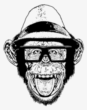 Hipster Chimp 3d Glasses- - Hipster Chimp #2012396
