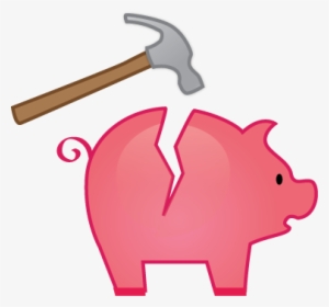 Fancy - Broken Piggy Bank Clipart #2012491