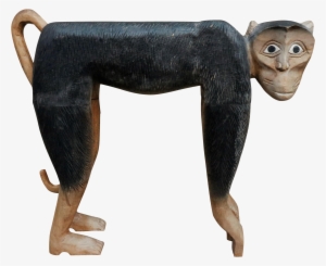 Carved Bonnet Macaque Monkey Sculpture #2012524