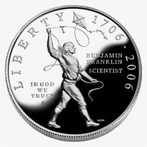 2006 Benjamin Franklin Silver Dollar - Us State Quarters Png #2012927
