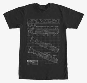 Star Wars Saber Schematics T-shirt - Land Rover Defender Clothing #2013004
