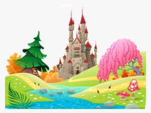 Vector Transparent Library Castle Cartoon Illustration - Fairy Tail World Drawings #2013520