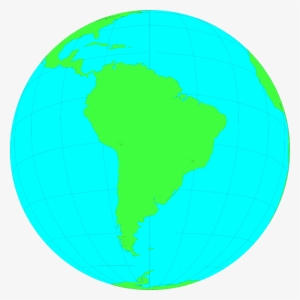 Cartoon - Globe Showing South America #2014099