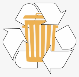 Trash And Recycling Symbol - White Recycle Sign Png #2014553