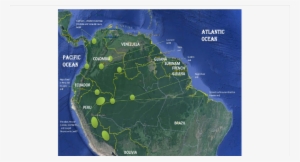 Map Of South America With The Areas And Number Of Samples - Mtdna Control Region #2014824